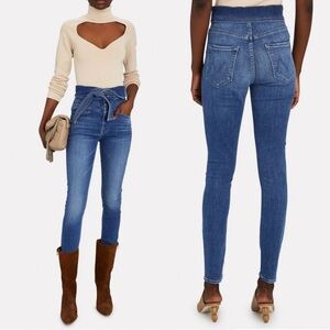 MOTHER Triple Stack Looker Wish On A Star Skinny High Rise Paperbag Jeans Sz 30